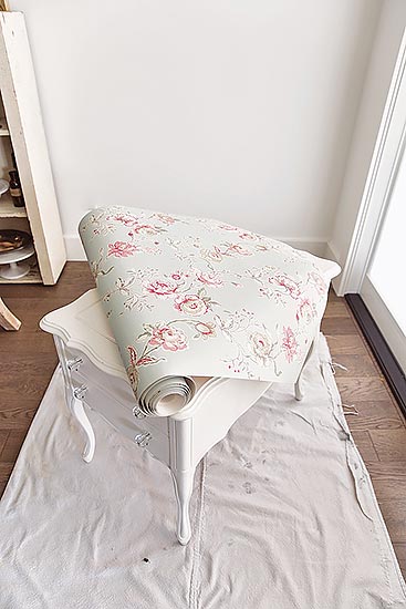 Personalize your furniture with your favorite wallpaper pattern or color.